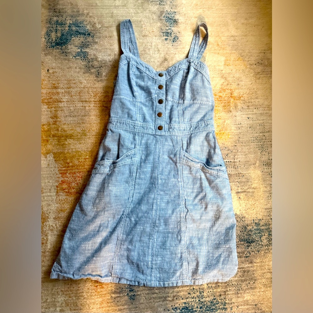 Japna Navy and White Striped Dress